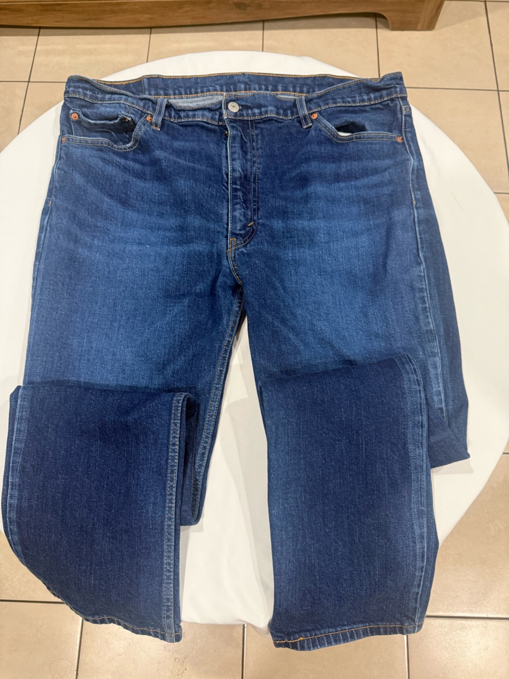 Levi's Dark Blue Straight Leg Jeans